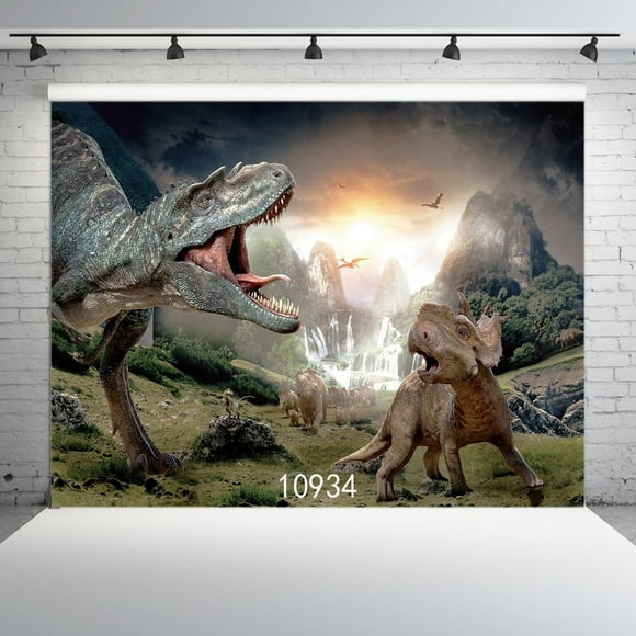 YUSDECOR 7x5ft Dinosaur Photography Backdrop 3d Photo Background for Children Birthday Photo Background Studio Props