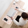 thumbnail image 3 of Pastel Checkered Desk Mat - Aesthetic Office Decor, Extra Large Mouse and Laptop Pad, Game Mat - Modernize Your Workspace, Measures 31.5x11.8in., 3 of 7