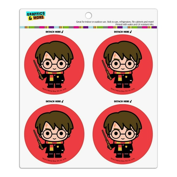 Harry Potter Cute Chibi Character Refrigerator Fridge Locker Vinyl Circle Magnet Set