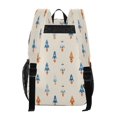 thumbnail image 3 of PVC Transparent Backpacks Clear Backpack for Travel and Outings Simple Rocket Ships Pattern, 3 of 7