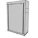 thumbnail image 3 of Closet Armable Rack&Pack organizador gris 6 compartimentos 4 bolsillos exteriores 40 kg, 3 of 4