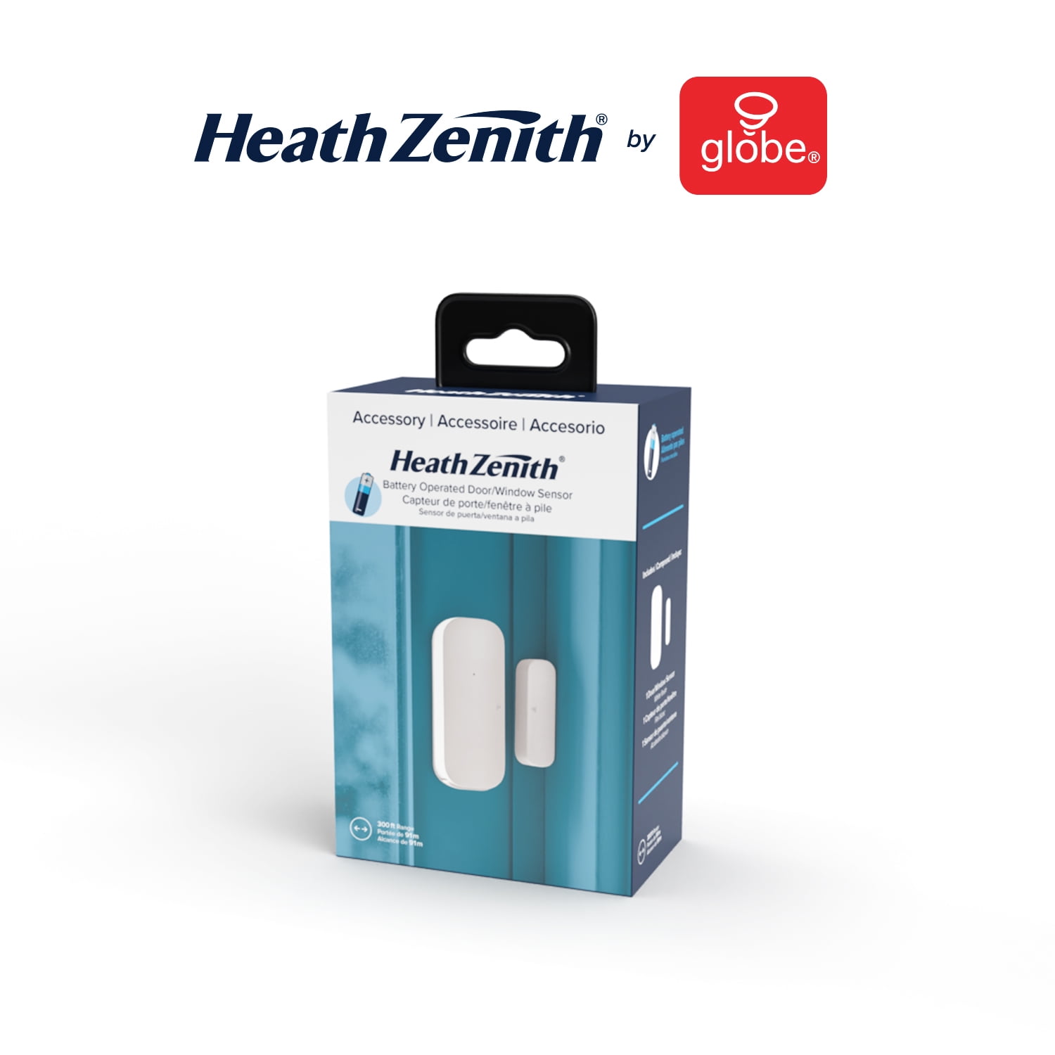 Globe Electric Heath Zenith White Plastic Wireless Battery-Operated Door/Window Sensor