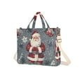 thumbnail image 7 of FORMRS Womens Corduroy Tote Bag Crossbody Shoulder Handbag with Pocket, Christmas Santa, 7 of 7
