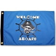 thumbnail image 1 of Flappin' Flags Welcome Aboard Pirate 12" X 18" Flag, 1 of 1
