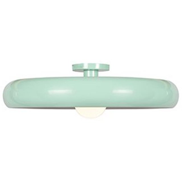 Access lighting 23881LEDDLP-MGRN-WHT 6,5 x 23,75 Po Bistro Couleur Ronde LED Flush Mount&44; Vert Menthe & Blanc
