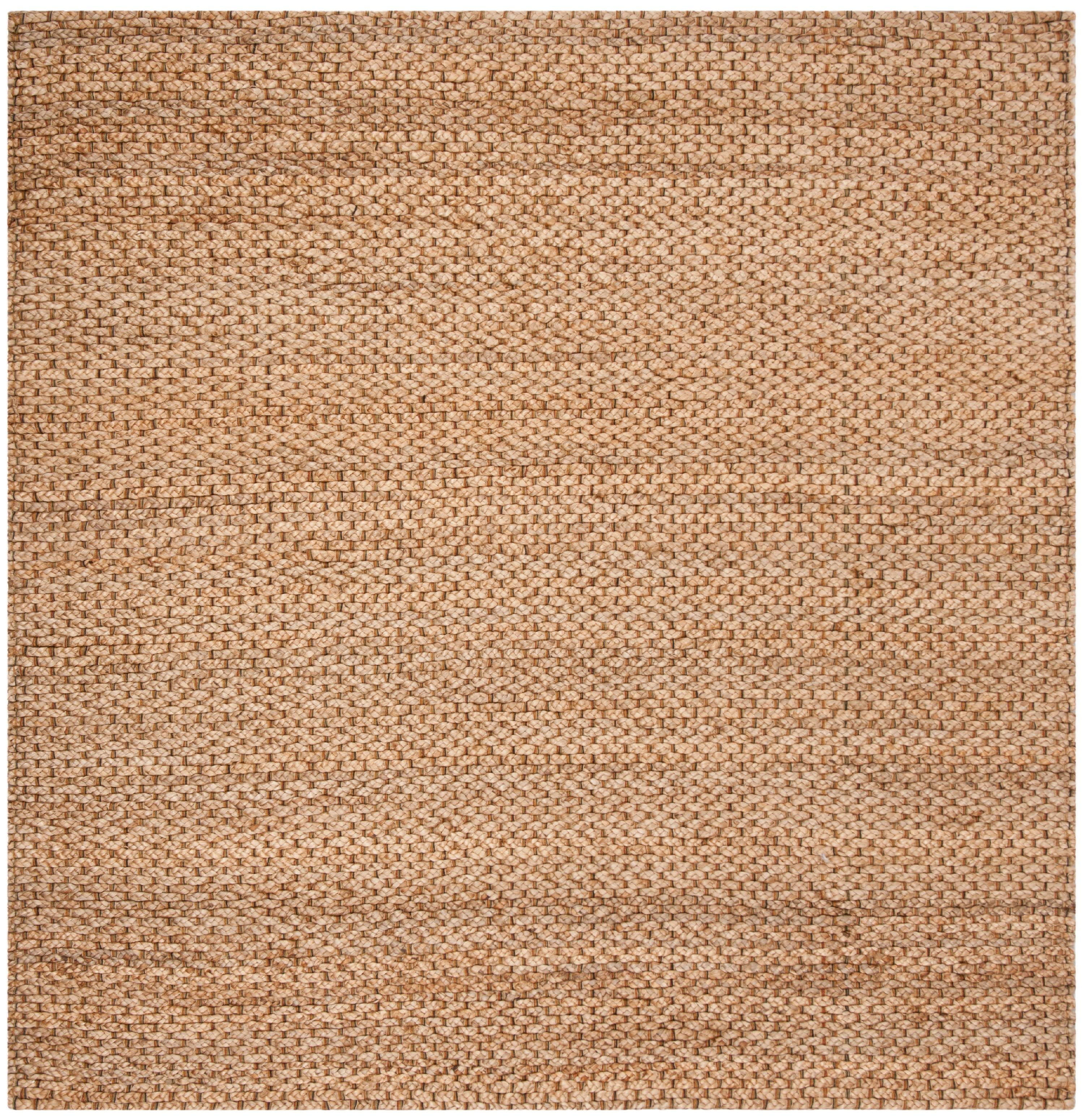 SAFAVIEH Natural Fiber Lillian Braided Jute Area Rug, Natural, 6' x 6' Square