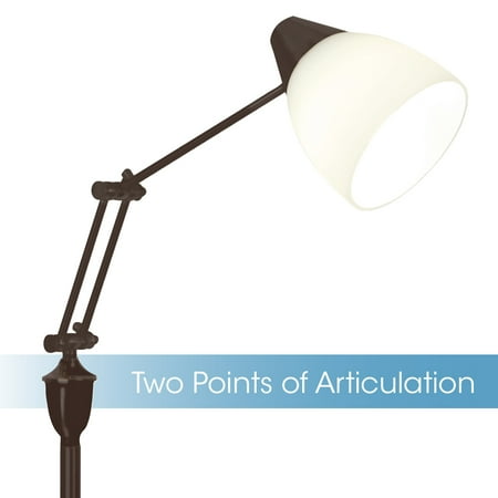OttLite - Webster LED Floor Lamp - Brown