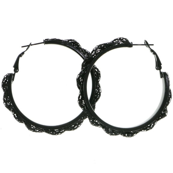 Mi Amore Hoop-Earrings Black