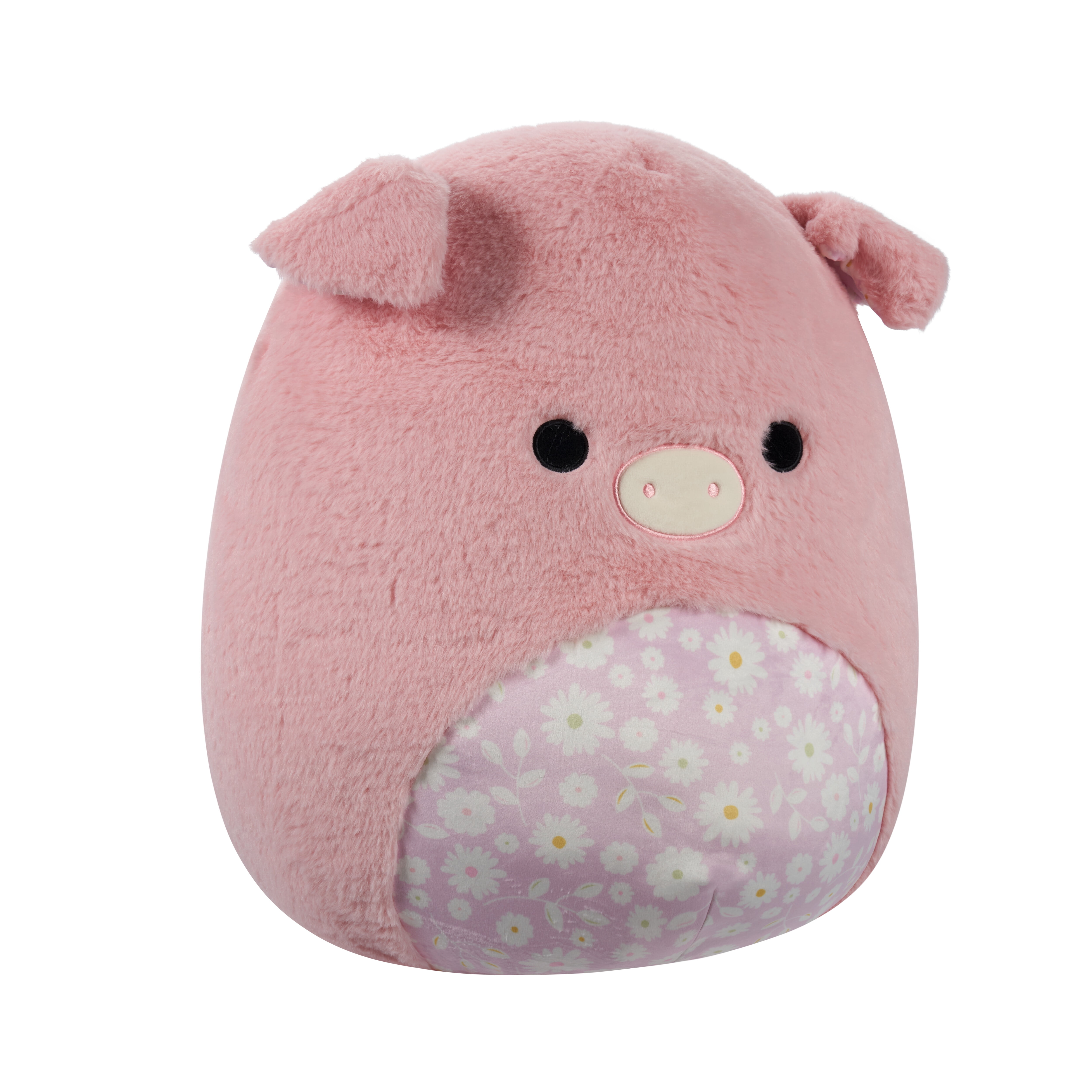 Squishmallows Fuzzamallow 12” Peter The Pink Pig With Floral Belly - Easter Plush Toy