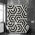 thumbnail image 2 of FREEAMG Shower Curtain,Geometric Tiles Bathroom Curtain, Waterproof Fabric Shower Curtain for Bathroom Hotel Decoration, 72x72 inches, 2 of 6