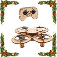 thumbnail image 4 of Wooden Drone Model Kit, DIY Wooden Building Blocks Flying Assembled Kit, DIY Assembly Drones with 4-Axis Flight, For Playing (2pcs), 4 of 4