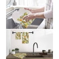 thumbnail image 5 of Orange Lemons Kitchen Dish Towels for Drying Dishes Set of 3, Summer Botanical Farmhouse Vintage Art Waffle Weave Microfiber Hand Tea Bathroom Towels Quick Dry & Absorbent Towel 15.7x23.6, 5 of 7