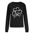 thumbnail image 4 of Fartey 2025 Womens Valentine's Day Sweatshirt Dressy Casual Long Sleeve Crew Neck Pullover Shirts Cute Valentines Day Graphic Tops Fashion Holiday SweatshirtsBlack, 4 of 4