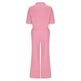 thumbnail image 5 of Ndbuld Womens 2 Piece Workout Sets Short Matching Casual Summer Outfits Slim Fitted Going Out Gym Yoga Athletic Tracksuits Pink M, 5 of 7