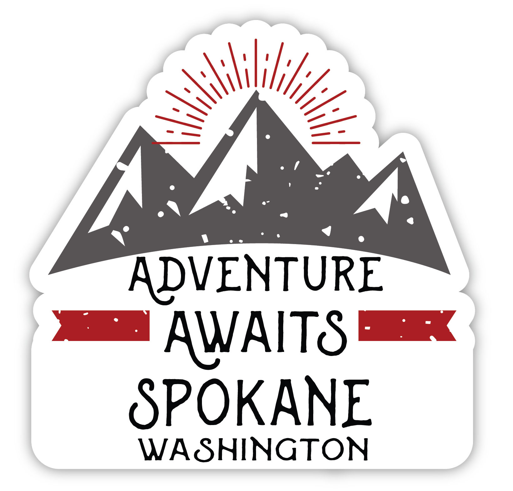 Spokane Washington Souvenir 4Inch Adventure Awaits Design