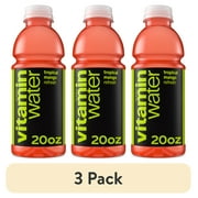 (3 pack) vitaminwater Refresh Tropical Mango Flavored Water Beverage Bottle, 20 fl oz