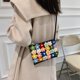 thumbnail image 5 of Puff Flower Purse Bag Hand Straw Wool Woven Crossbody Shoulder Bag (Negro) Likrtyny multifunción de oficina, 5 of 9