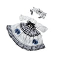 thumbnail image 3 of 1:6 Juego de vestido para hacer tus propias muñecas, bricolaje educativo para niños, ropa, disfraz de cosplay para muñeca princesa de 11,81 pulgadas azul oscuro, 3 of 10
