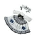 thumbnail image 3 of 1:6 Juego de vestido para hacer tus propias muñecas, bricolaje educativo para niños, ropa, disfraz de cosplay para muñeca princesa de 11,81 pulgadas azul oscuro, 3 of 10