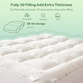 thumbnail image 5 of Queen Mattress Topper Viscose Derived from Bamboo, Thick Pillow Top Mattress Pad with Stretchable Pockets for 6-18 inches Mattress, Soft Mattress Topper for Back Pain Relie, 5 of 10