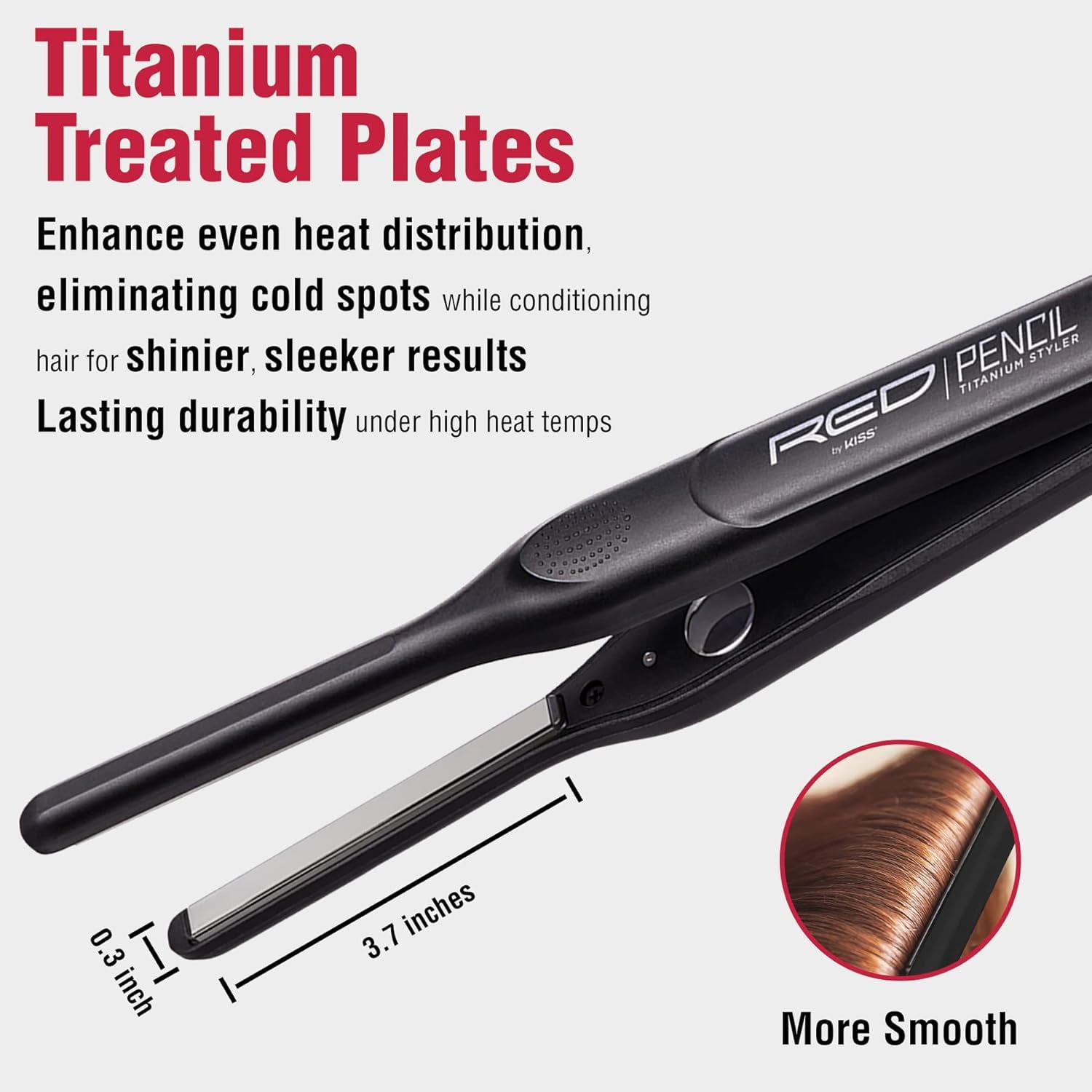 KISS RED 3 10 TITANIUM FLAT IRON Walmart