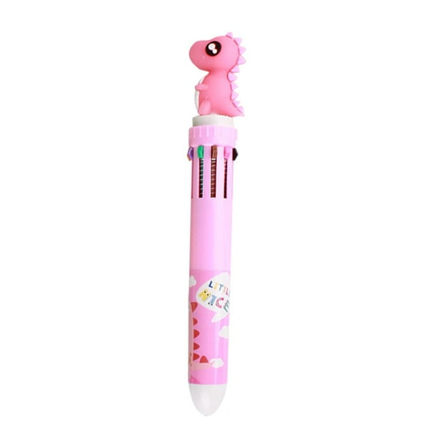 Bolígrafos Multicolores -1 Bolígrafos Retráctiles Barril Bolígrafo útiles Escolares Estudiantes Regalo para Niños Dinosaurio