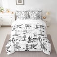 thumbnail image 2 of Castle Fairy Teens Vintage Cowboys Bedding Comforter Set,Western Theme Queen Bedding Sets, 2 of 8