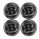 thumbnail image 1 of 4 Pcs 60mm Black Wheel Centre Hub Covers Suitable for Mercedes Brabus Smart 450451452, 1 of 4