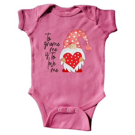 

Inktastic To Gnome me is to Love Me Cute Gnome with Hearts Gift Baby Boy or Baby Girl Bodysuit