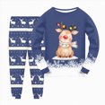 thumbnail image 2 of sdbrld 2T 3T 4T 5T Boys Christmas Pajamas Toddler Kids PJs Long Sleeve Sleepwear Clothes Set Xmas Pajamas Outfits Navy Sizes 3-4 Years, 2 of 5