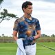 thumbnail image 3 of Fotbe Elegant Blue Gold Blooms Camiseta Polo de Golf para Hombre con Estampado – Camisa Deportiva Transpirable con Cuello Abotonado-3X-Large, 3 of 6