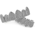 thumbnail image 3 of 18k Gold Plated Macro Pave Cz Iced-out Grillz With Extra Molding Bars Included, 3 of 3