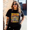 thumbnail image 4 of Camisetas para mujer, camiseta de calavera, hongo y flor, de manga corta, holgadas, con cuello redondo, para adolescentes., 4 of 8