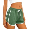 thumbnail image 1 of BLVB Womens Athletic Shorts Running Color Block Sweat Shorts Summer Gym Yoga Dance Shorts with Pockets and Drawstring, 1 of 6