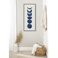 thumbnail image 6 of Kate and Laurel Sylvie Linear Moon Phases Framed Linen Textured Canvas Wall Art by Teju Reval of SnazzyHues, 18x40 Gray, Beautiful Astronomy Wall Décor, 6 of 6