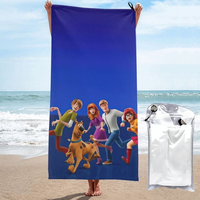 Toallas de playa con estampado de Scooby Doo, toallas de baño absorbentes y ligeras de secado rápido, toalla de baño de microfibra ultra suave para viajes, playa, gimnasio, camping, yoga, picnics,