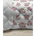 thumbnail image 3 of Vintage Rose Down Alternative Comforter, Repetitive Soft Romantic Tones Floral, Microfiber Quilt for All Season, 5 Sizes, White Pale Pink Fuchsia, by Ambesonne, 3 of 3