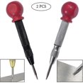 thumbnail image 2 of Punzón de resorte, 2 piezas, punzón de centrado automático, taladro de centrado automático con tapa acolchada para acero inoxidable, metal, madera o plástico de 130 mm., 2 of 5