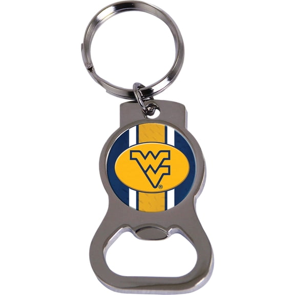 Fashion Ncaa West Virginia Bottle Opener Key Ring By Rico Industries (1.5 X 3.75) Made In China gc6446