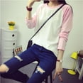 thumbnail image 2 of Women's Loose Jumper Tops Outerwear Long Sleeve Crewneck Sweatshirt Tracksuit, 2 of 5