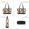 thumbnail image 6 of FORMRS Canvas Laptop Tote Bag for Women with 15.6" Computer Compartments Shoulder Handbag, Blue Geometric, 6 of 7