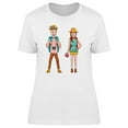 thumbnail image 1 of Couple Of Tourists Cartoon Tee Women's -Image by Shutterstock, 1 of 2