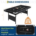 thumbnail image 3 of AKDSteel 6Ft/7Ft Folding Pool Table, Portable Pool Table, Billiard Table Set Includes Balls, Cues, Chalks and Brush, for Family Game Room, Adult Rrec Room, Basements, 3 of 7