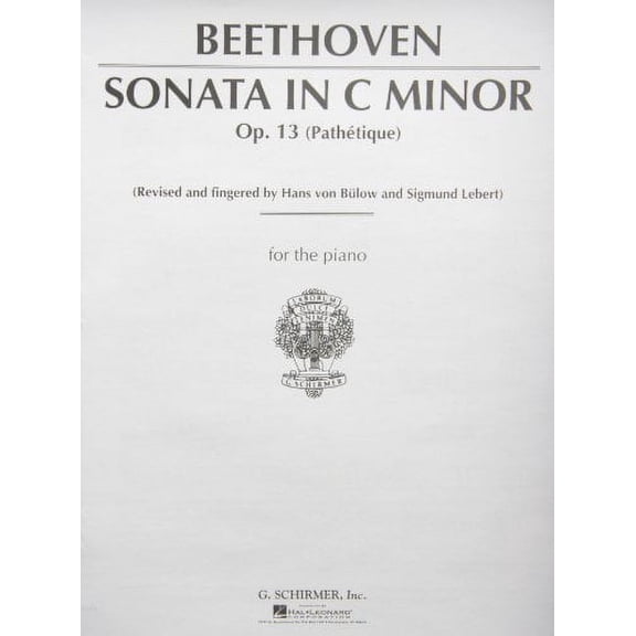 Beethoven - Sonata in C Minor, Op. 13: Pathétique Single Sheet (Schirmer) for Intermediate to Advanced Piano