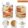thumbnail image 2 of 4 Pack Qtip Holder Dispenser Oriental Crane Bird Flying Clear Plastic Storage Apothecary Jars for Cotton Swabs Balls Pads Floss, 2 of 7