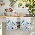 thumbnail image 4 of Blue Flowers Kitchen Towels Set of 1, Spring Birds Rustic Floral Pastoral Plants Absorbent Dish Towels for Kitchen, Microfiber Hand Towel, Quick Drying Tea Towel for Cleaning Decorative Dishcloths, 4 of 7