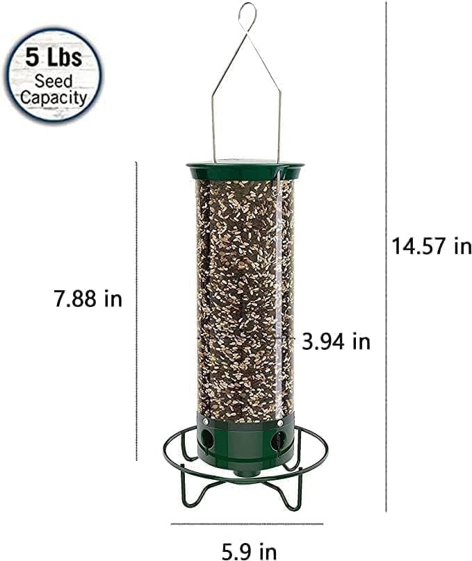 Bird Feeders Squirrel Proof for Outside,2025 New Metal Spinning Bird Feeder,Hanging BirdFeeders for Outside Outdoor,5Lbs Feeder Capacity