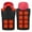 Red, variant on qucoqpe Plus Size Heated Vest for Men Women 15 Heating Heated Vest Winter Heated Jacket with Detachable Hood