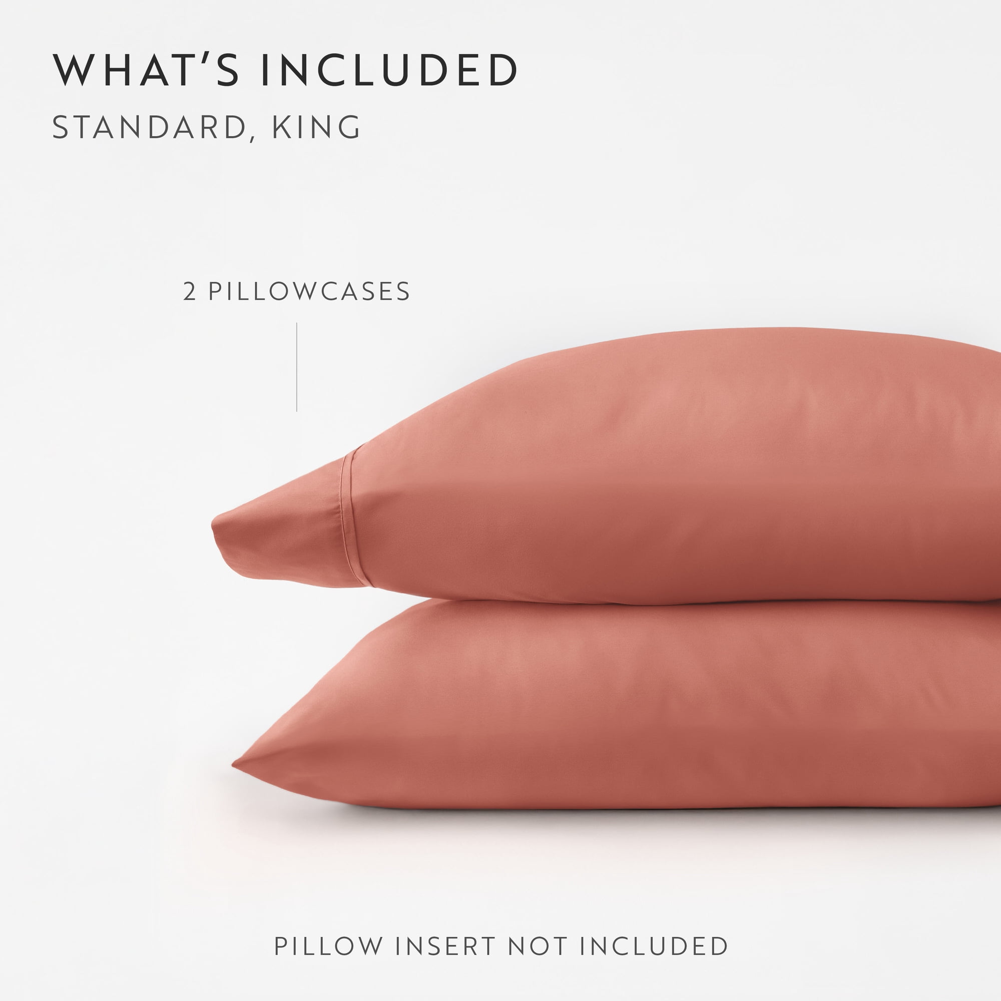 Noble Linens 2 Piece Pillow Case Set, Clay, King