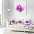 thumbnail image 3 of Designart Purple Watercolor Poppy Flower - Floral Throw Pillow - 16x16, 3 of 5